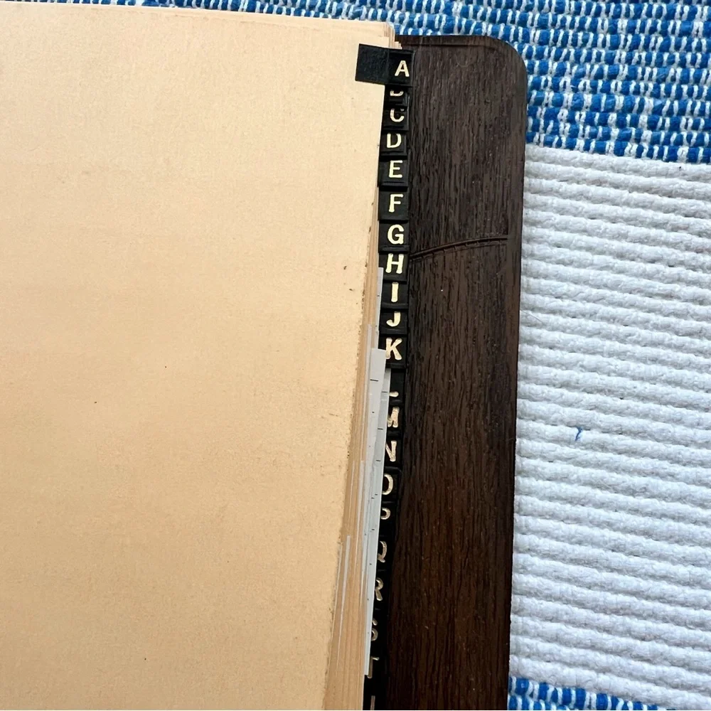 Vintage 70’s mini‎ vinyl brown address binder book Filofax planner